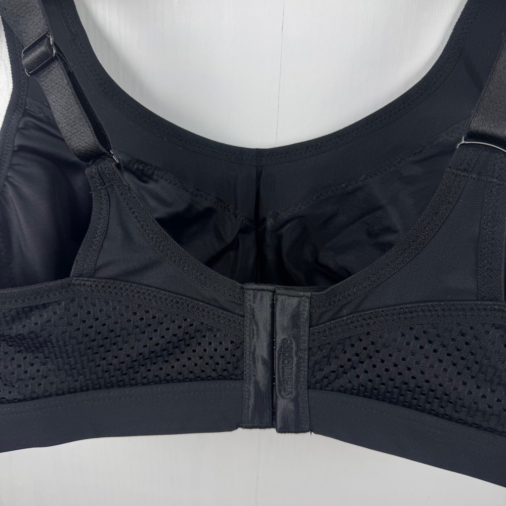 Glamorise Sport 36D Sports Bra‎ Black Underwire High Impact Back Closure 9066 - Picture 8 of 13